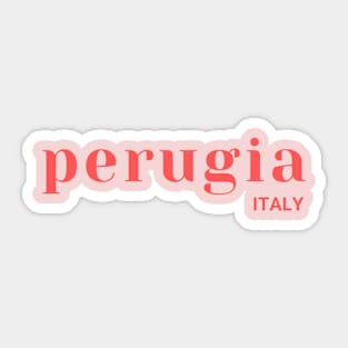 Perugia Italy Sticker